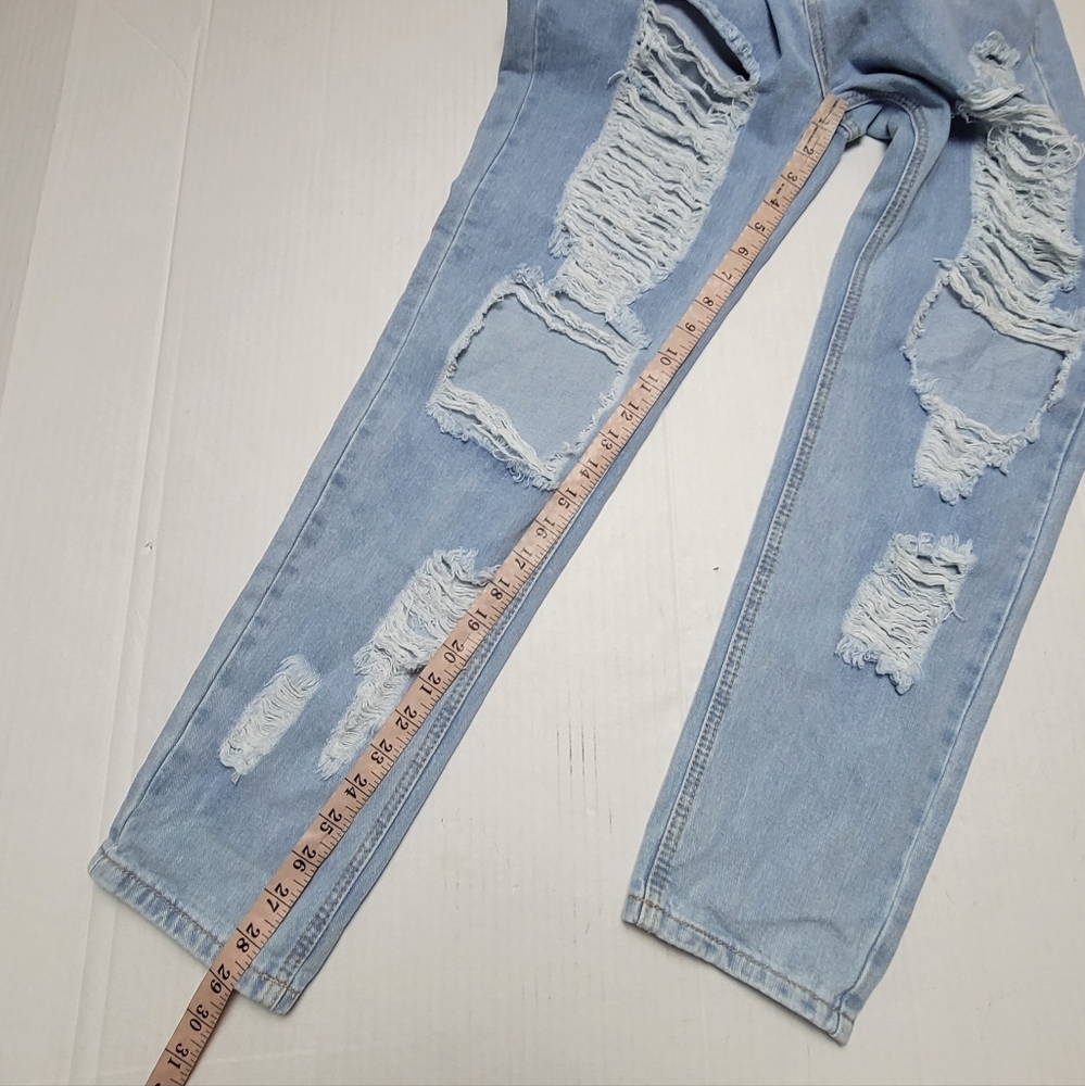 DENIM BLVD High Rise Ripped Mom Jeans - Picture 14 of 15